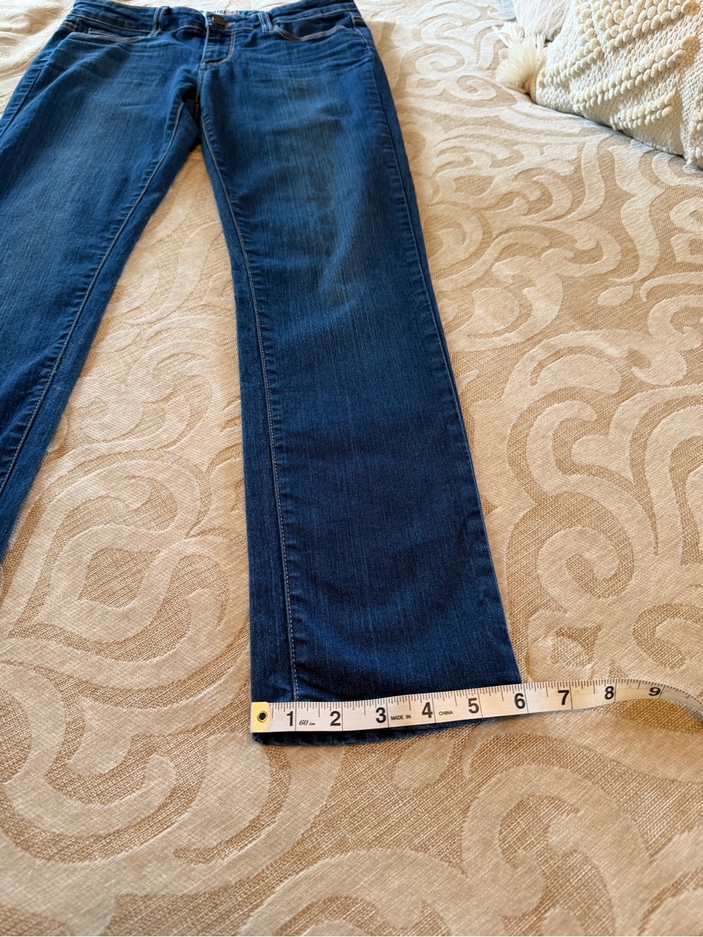 PAIGE Skyline Ankle Peg Jeans 29 Medium Wash Stretch Denim - Picture 6 of 14